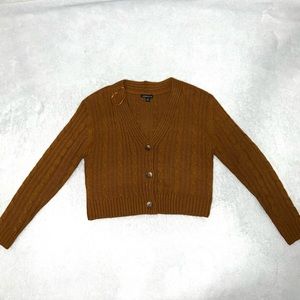 KNIT CROPPED CARDIGAN